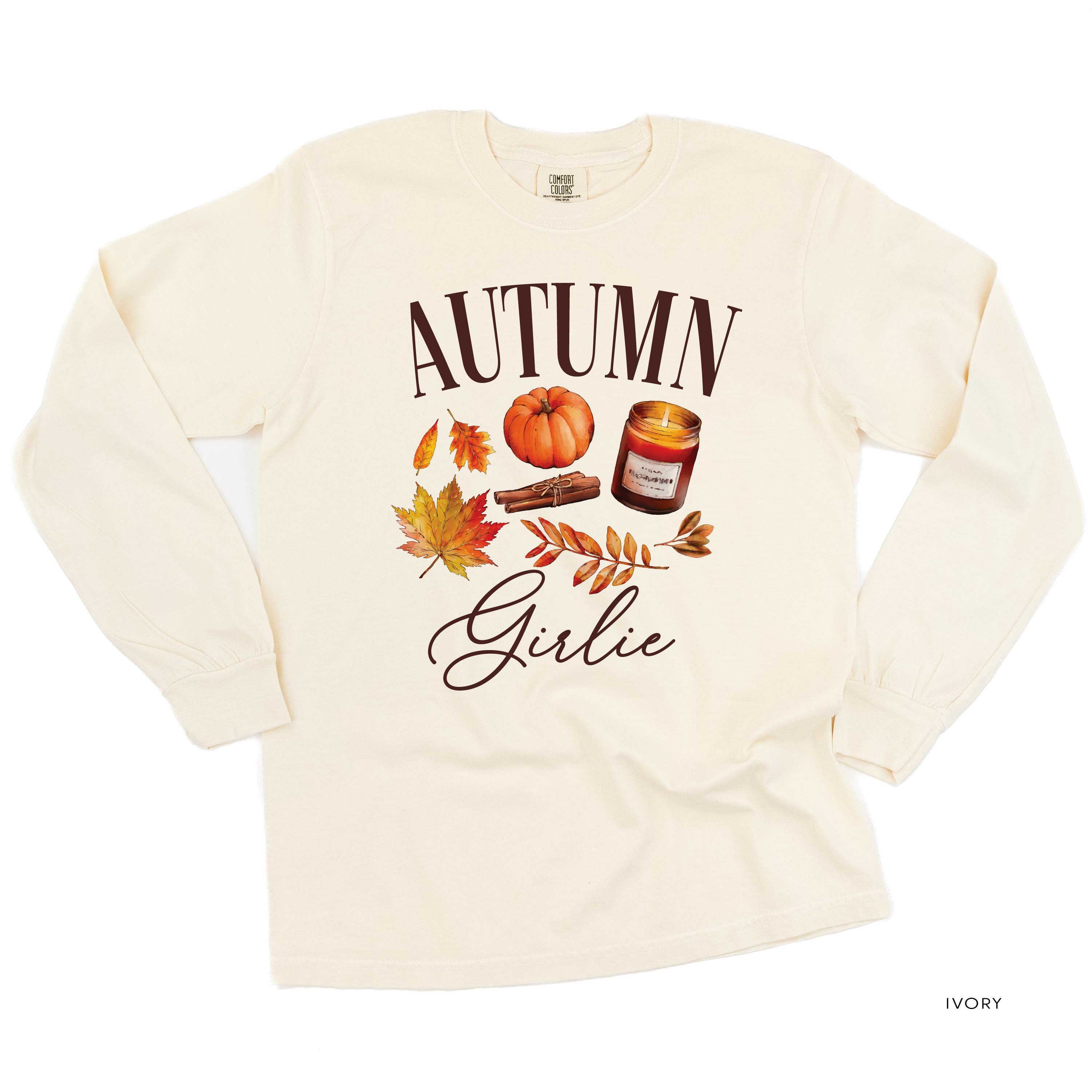 Autumn Girlie - LONG SLEEVE Comfort Colors Tee Little Mama Shirt Shop