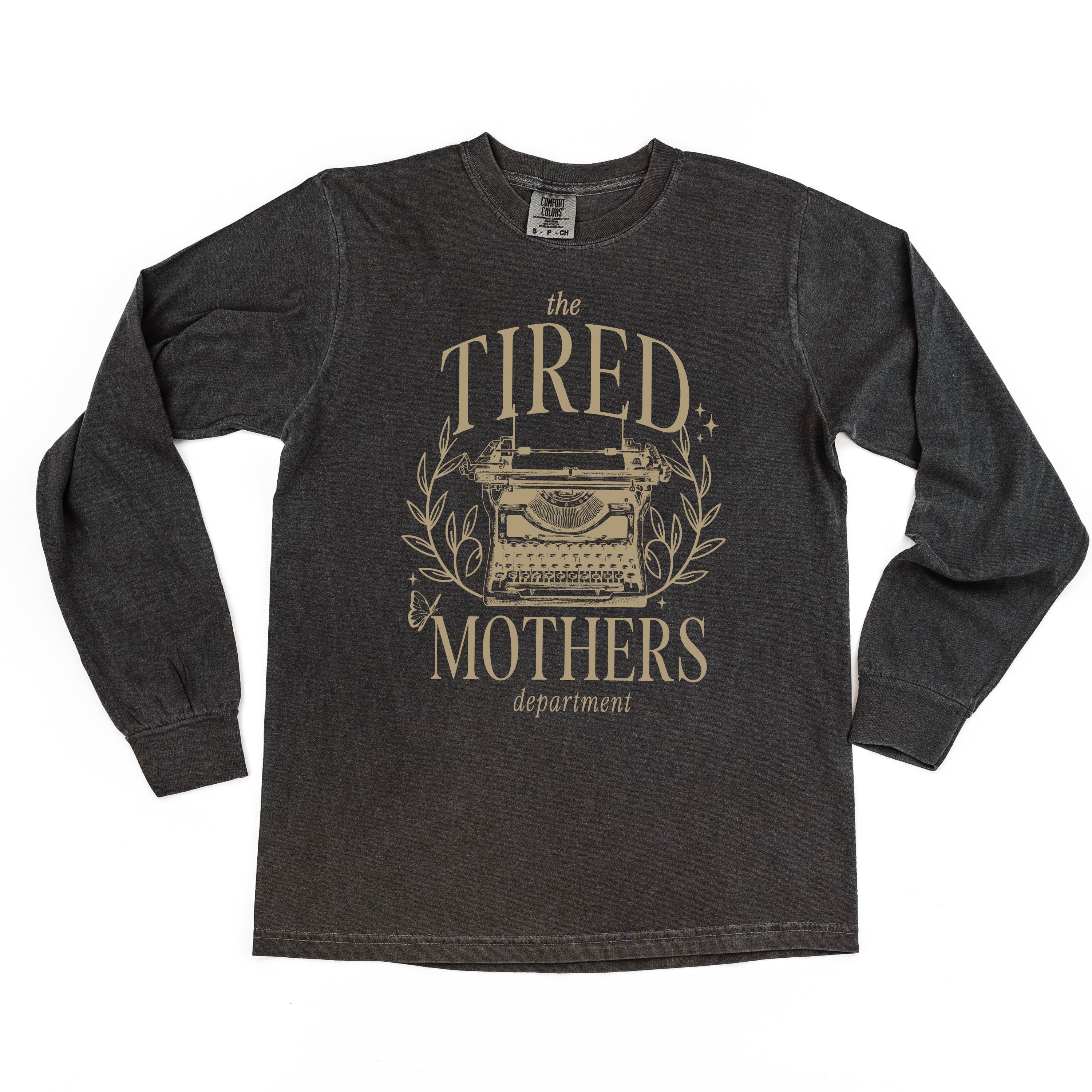 THE TIRED MOTHERS DEPARTMENT - LONG SLEEVE COMFORT COLORS TEE Little Mama Shirt Shop