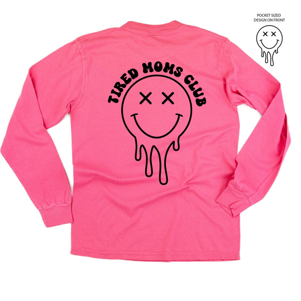 long_sleeve_comfort_colors_tired_moms_club_melty_x_eye_smiley_little_mama_shirt_shop