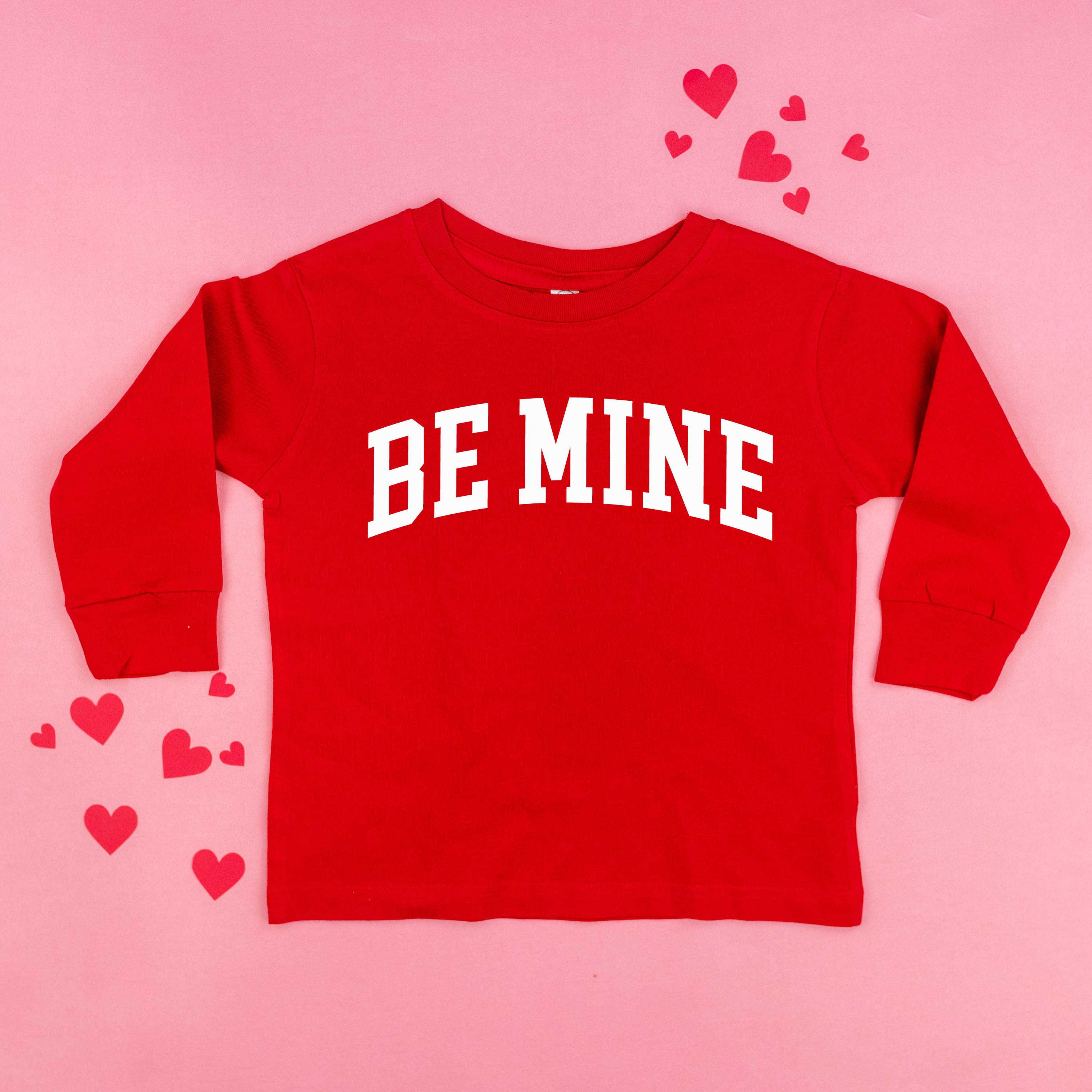 Arched Be Mine - Varsity - Child Long Sleeve Tee Little Mama Shirt Shop