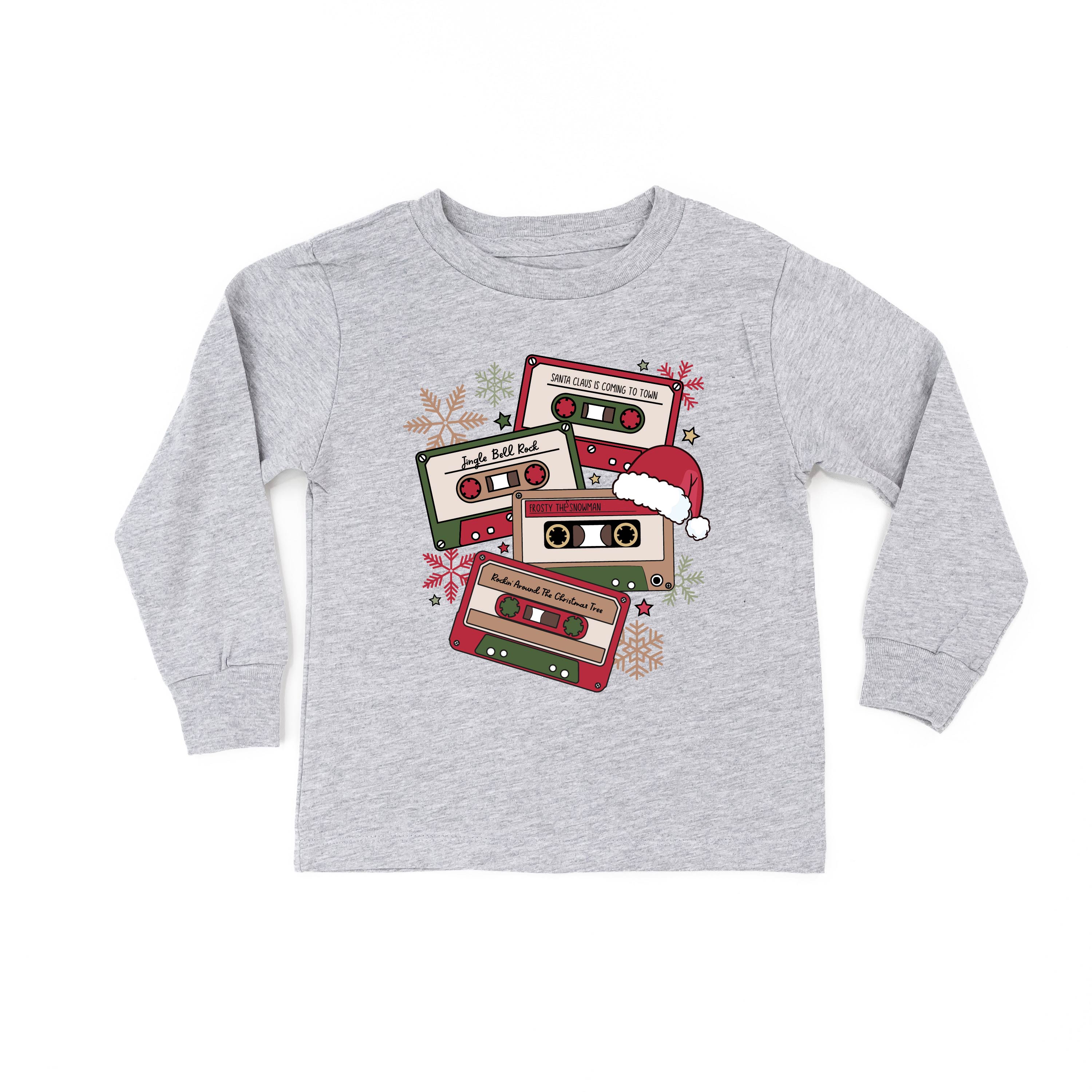 Christmas Cassette Tapes - Child LONG SLEEVE Tee Little Mama Shirt Shop
