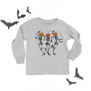 long_sleeve_kids_tees_dancing_skelly_pumpkin_heads_little_mama_shirt_shop