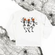 Pumpkin Head Dancing Skellies - Child Long Sleeve Tee Little Mama Shirt Shop