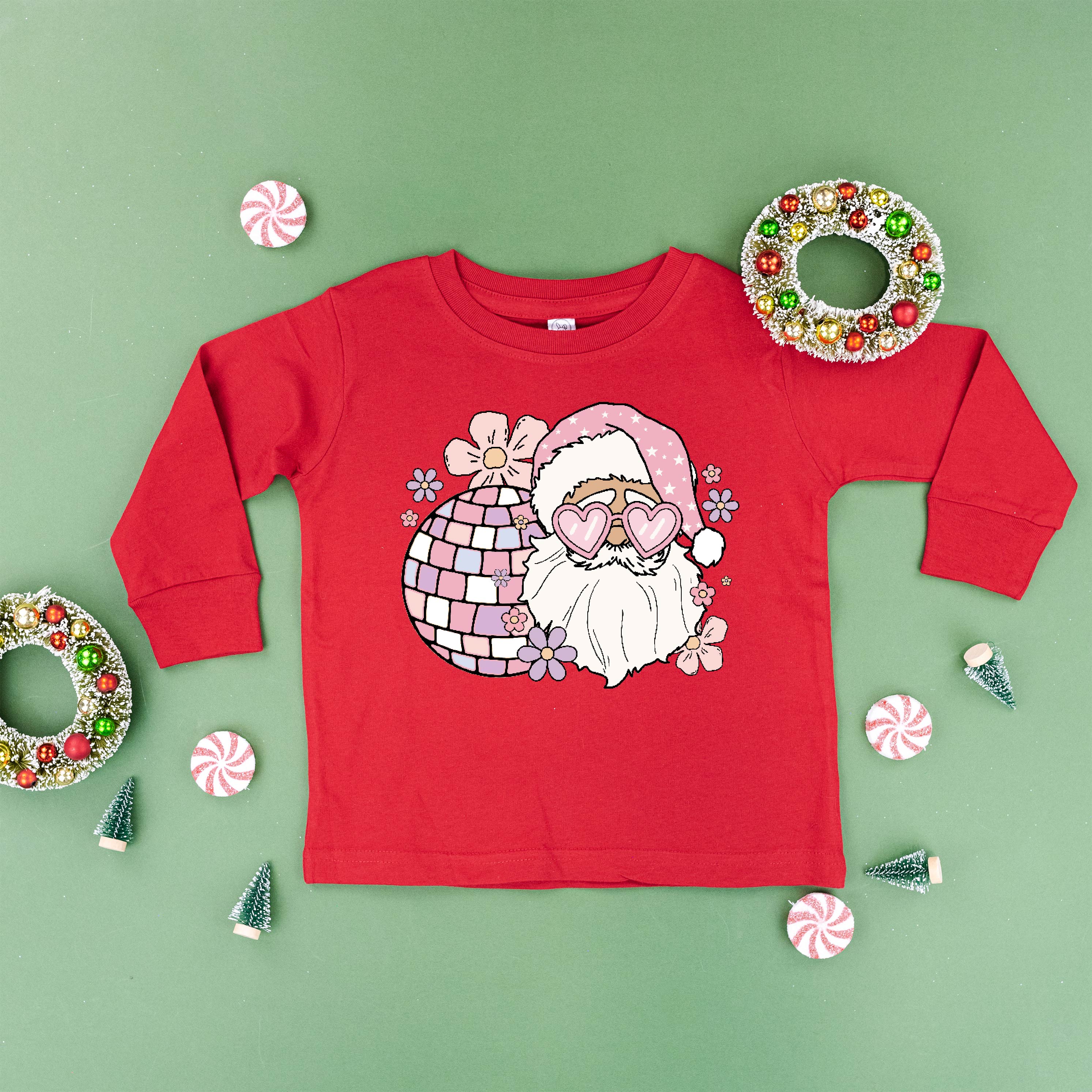 Disco Santa - Child LONG SLEEVE Tee Little Mama Shirt Shop