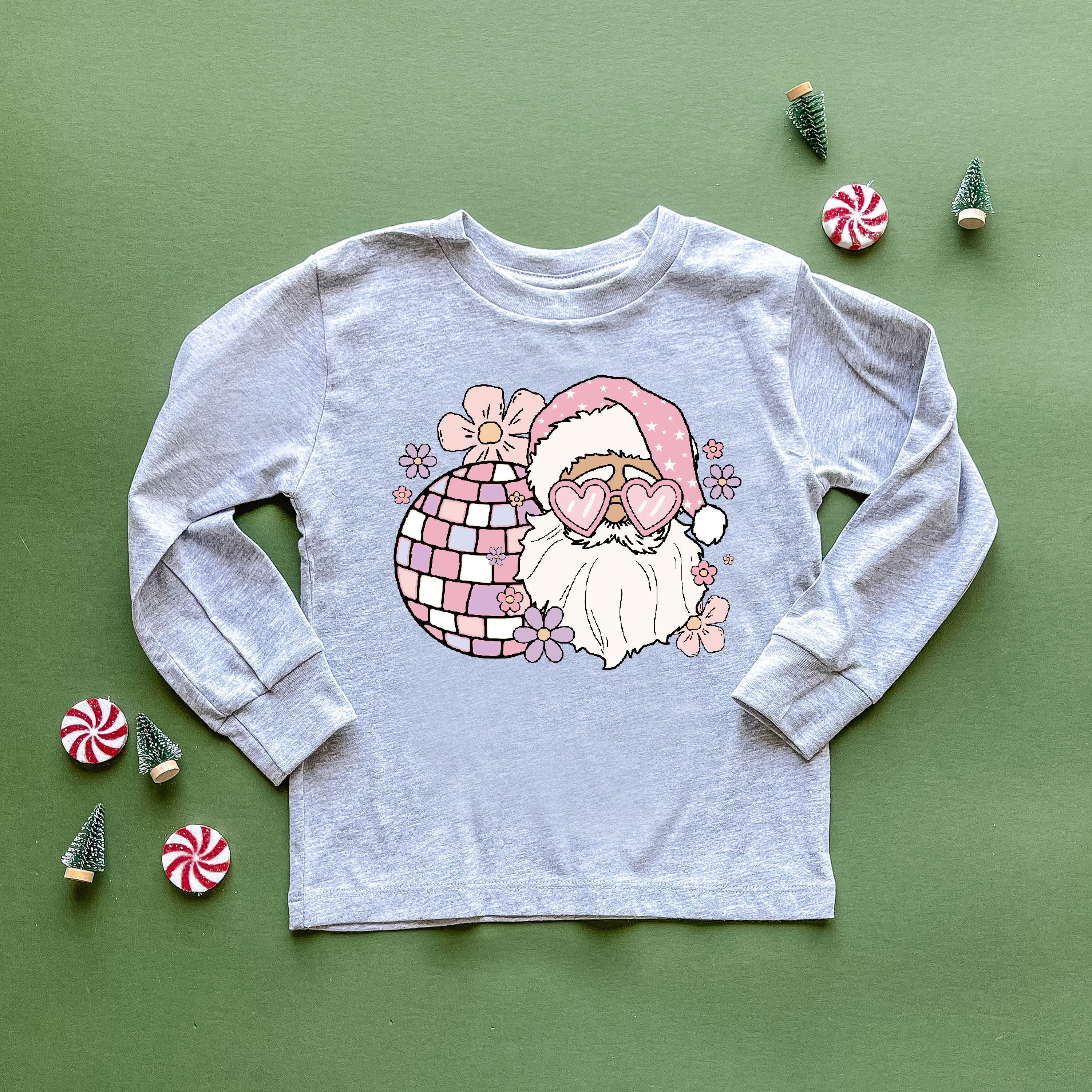 long_sleeve_kids_tees_disco_Santa_little_mama_shirt_shop