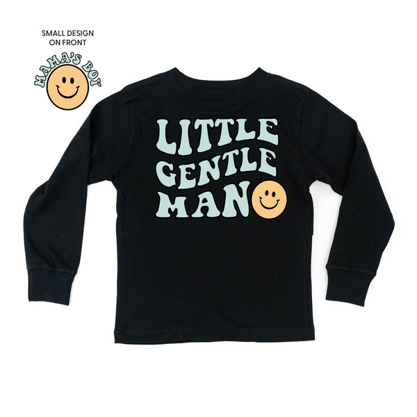 THE RETRO EDIT - Mama's Boy Pocket on Front w/ Little Gentleman on Back - Long Sleeve Child Shirt