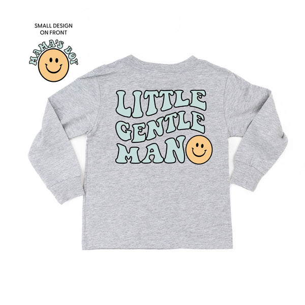 THE RETRO EDIT - Mama's Boy Pocket on Front w/ Little Gentleman on Back - Long Sleeve Child Shirt