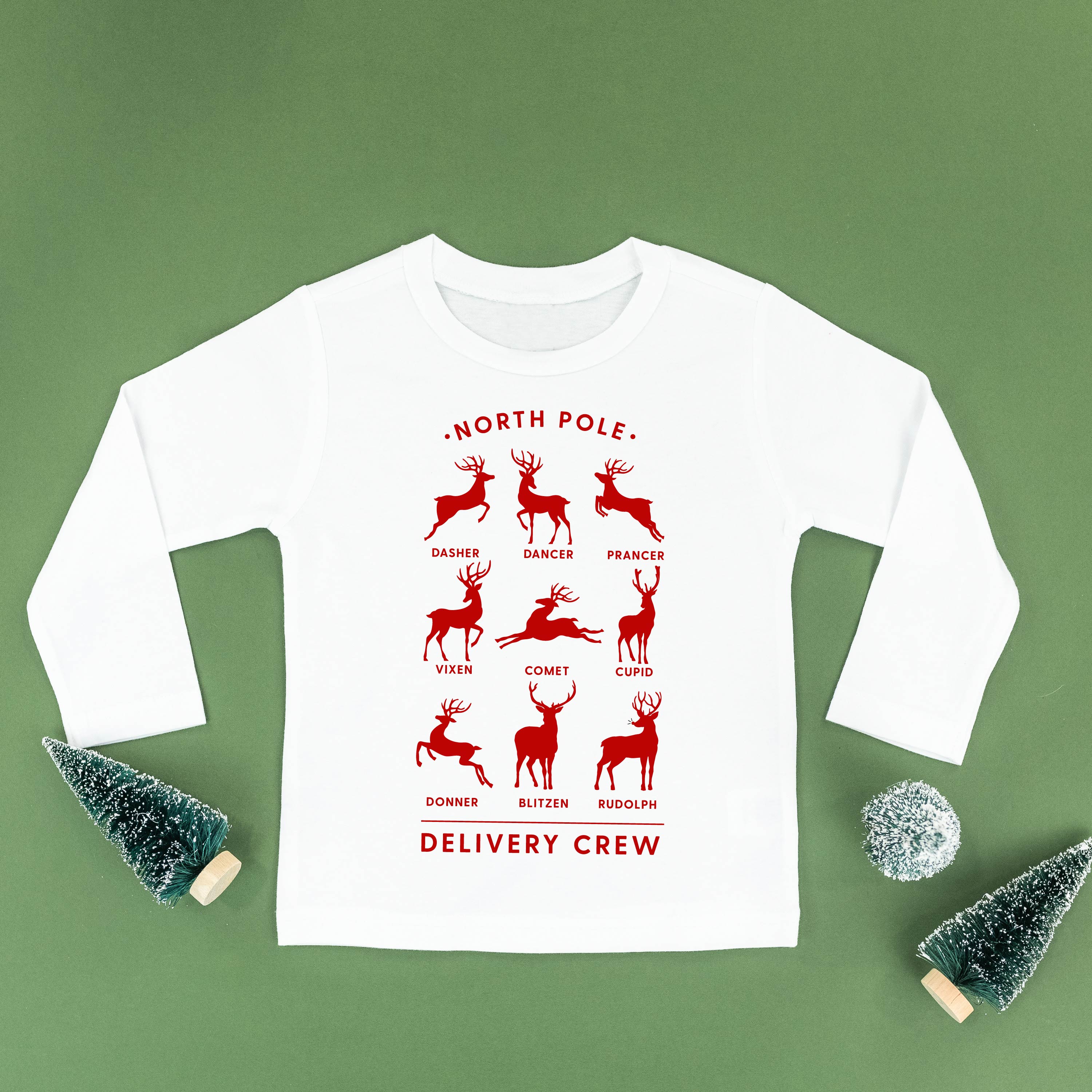 Reindeer - North Pole Delivery Crew - Child LONG SLEEVE Tee Little Mama Shirt Shop