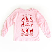 Reindeer - North Pole Delivery Crew - Child LONG SLEEVE Tee Little Mama Shirt Shop