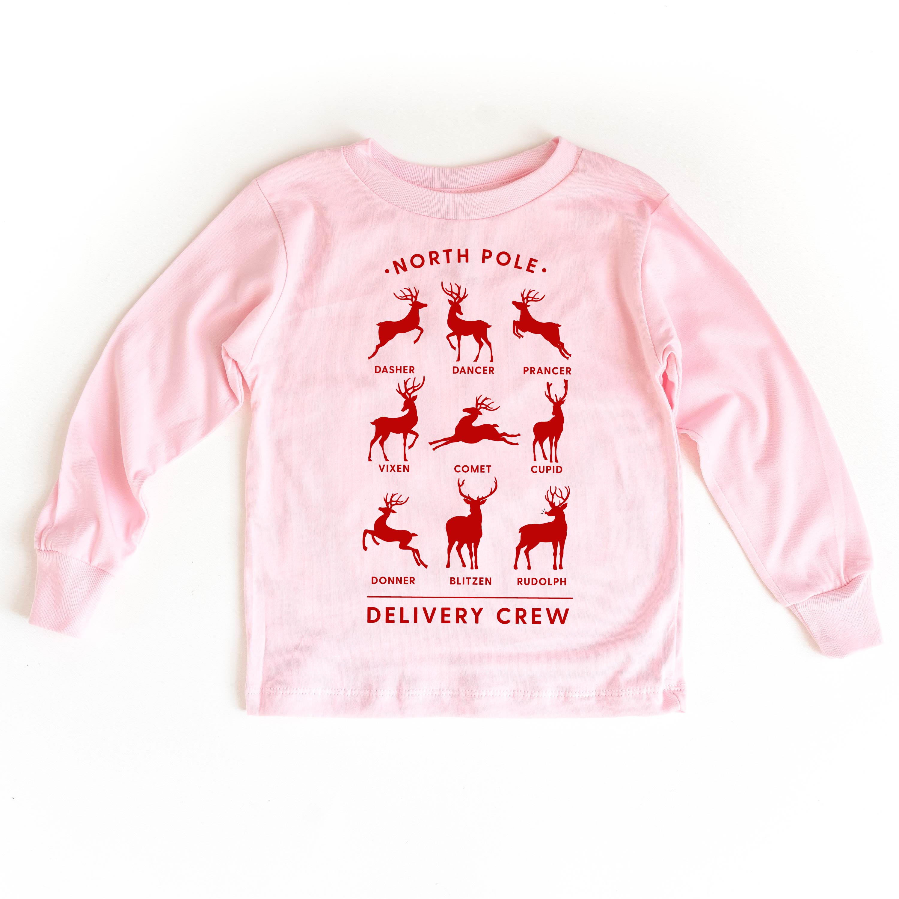 Reindeer - North Pole Delivery Crew - Child LONG SLEEVE Tee Little Mama Shirt Shop