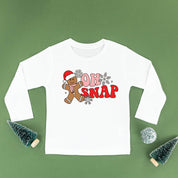 Oh Snap - Gingerbread Man - Child LONG SLEEVE Tee Little Mama Shirt Shop