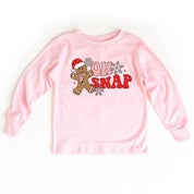 Oh Snap - Gingerbread Man - Child LONG SLEEVE Tee Little Mama Shirt Shop