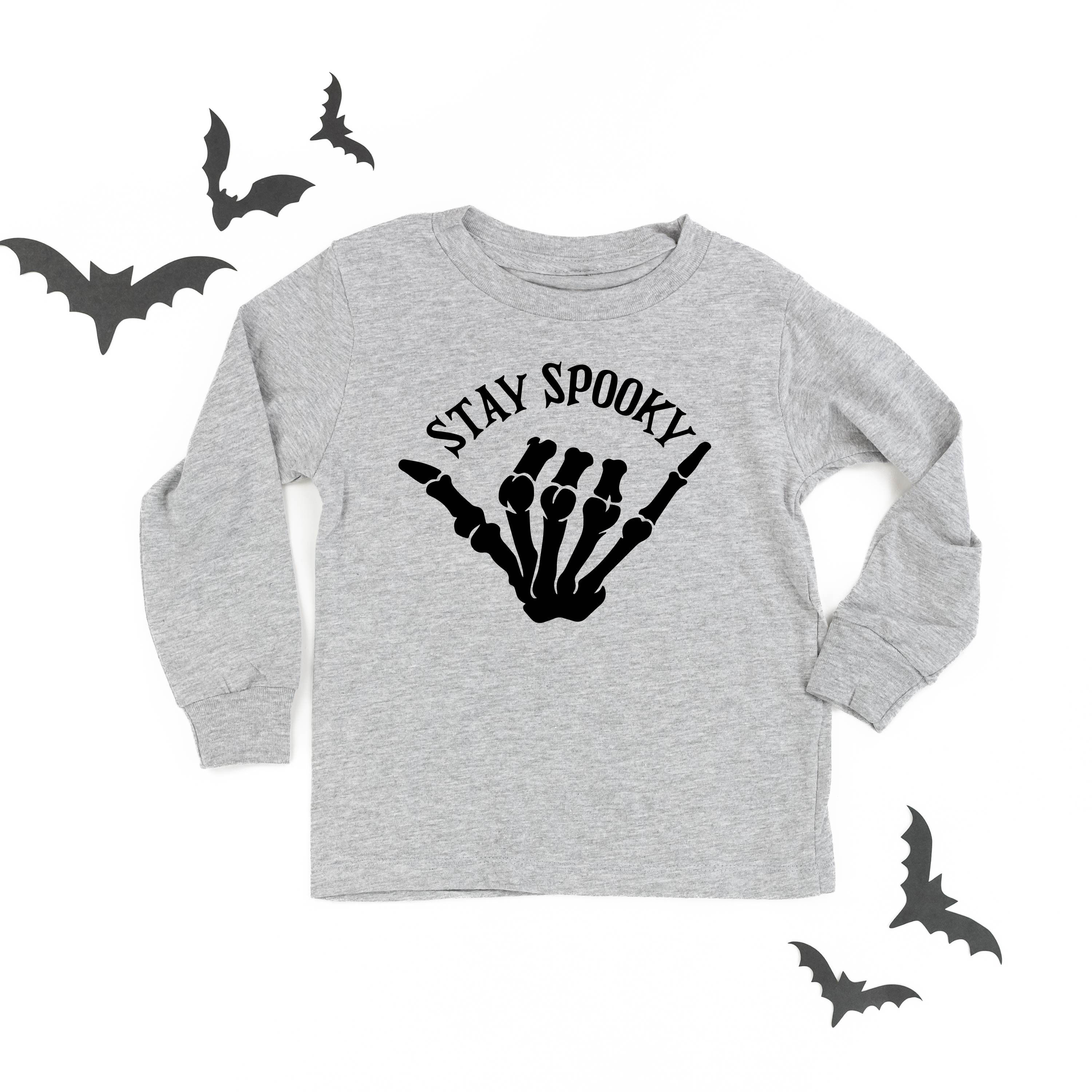 Stay Spooky Skelly Hand - Child Long Sleeve Tee Little Mama Shirt Shop
