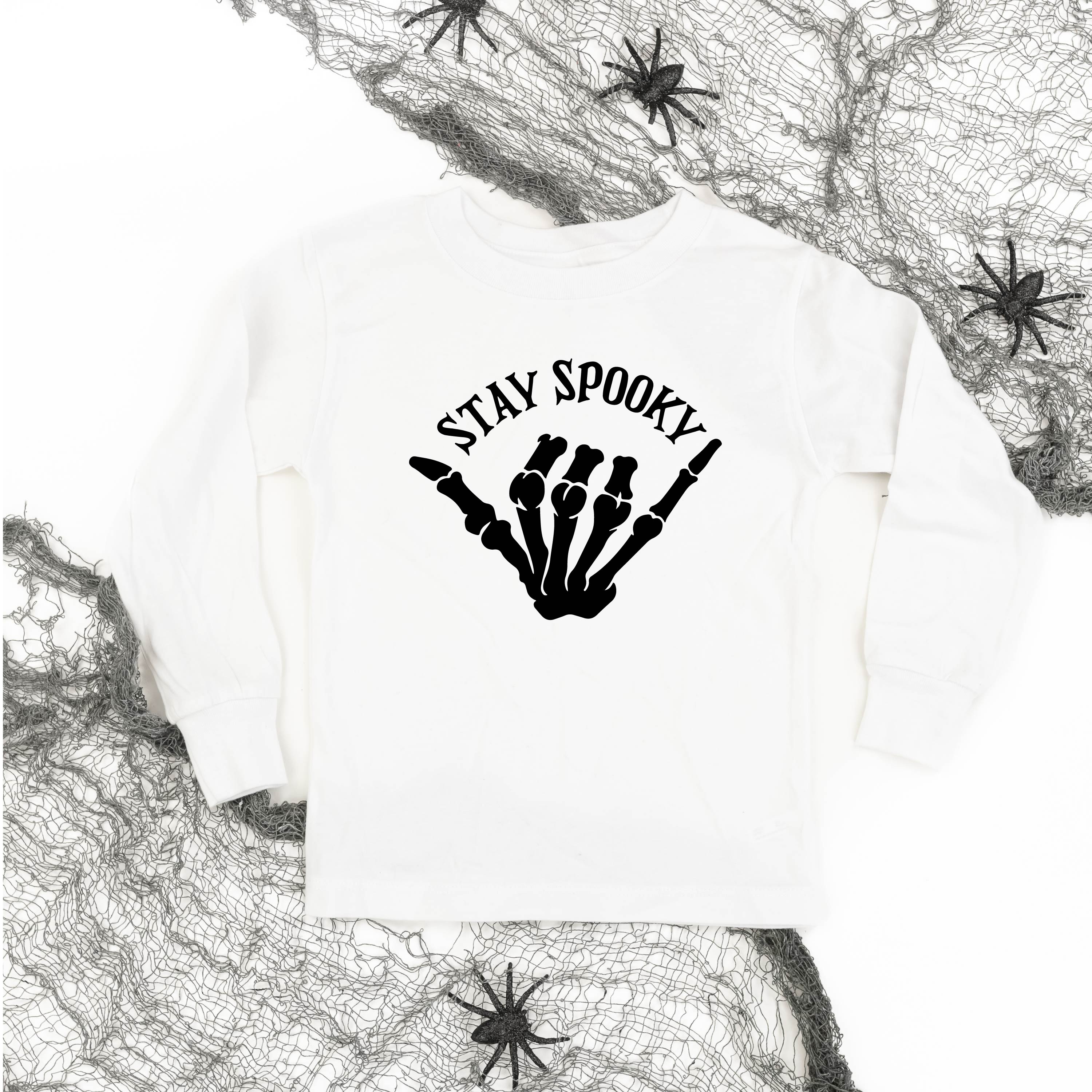 Stay Spooky Skelly Hand - Child Long Sleeve Tee Little Mama Shirt Shop