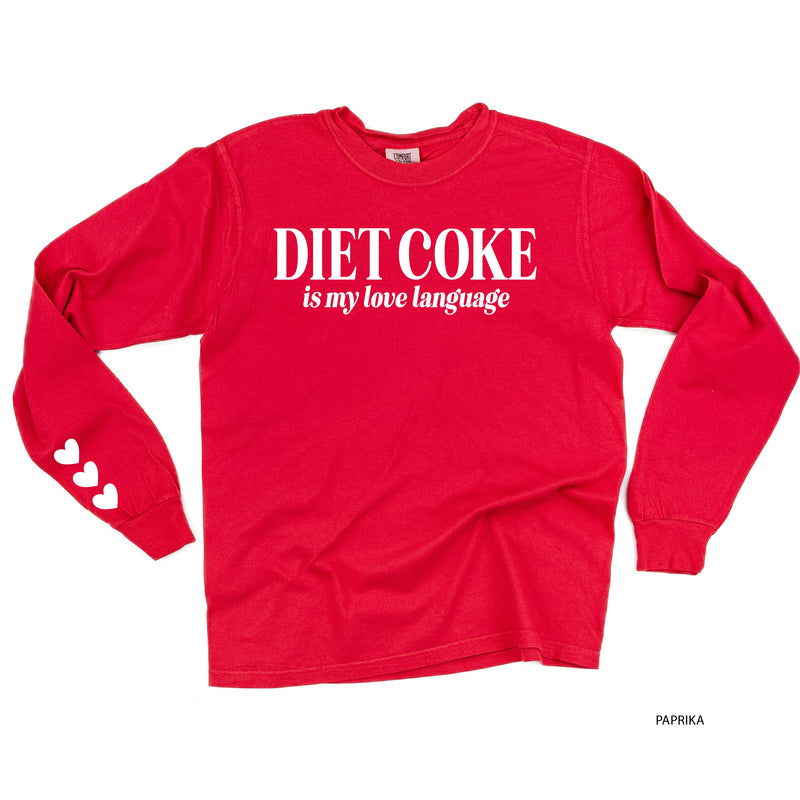 Diet Coke Is My Love Language (sd) - LONG SLEEVE Comfort Colors Tee