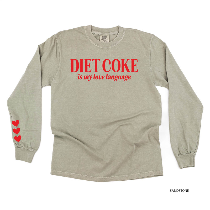 Diet Coke Is My Love Language (sd) - LONG SLEEVE Comfort Colors Tee