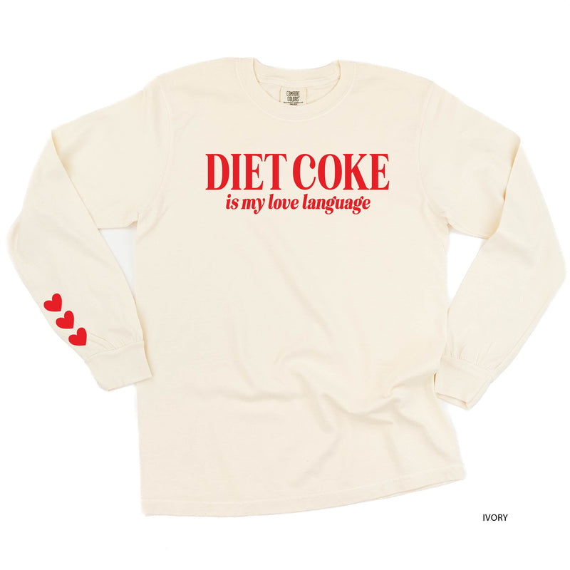 Diet Coke Is My Love Language (sd) - LONG SLEEVE Comfort Colors Tee