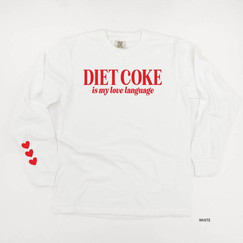 Diet Coke Is My Love Language (sd) - LONG SLEEVE Comfort Colors Tee