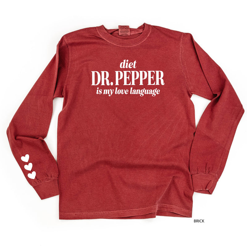 Diet Dr. Pepper Is My Love Language (sd) - LONG SLEEVE Comfort Colors Tee