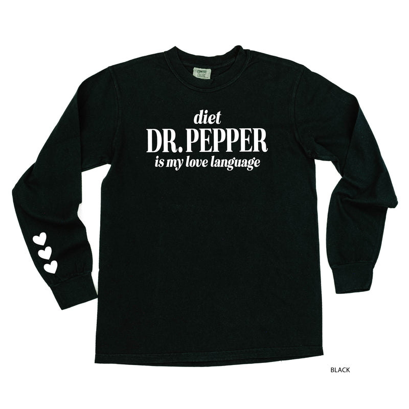 Diet Dr. Pepper Is My Love Language (sd) - LONG SLEEVE Comfort Colors Tee