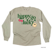 Happy Go Lucky - Long Sleeve Comfort Colors Tee Little Mama Shirt Shop