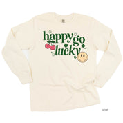 Happy Go Lucky - Long Sleeve Comfort Colors Tee Little Mama Shirt Shop