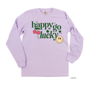 Happy Go Lucky - Long Sleeve Comfort Colors Tee Little Mama Shirt Shop