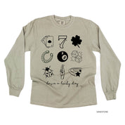 Have A Lucky Day - Long Sleeve Comfort Colors Tee Little Mama Shirt Shop