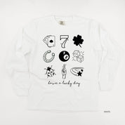 Have A Lucky Day - Long Sleeve Comfort Colors Tee Little Mama Shirt Shop