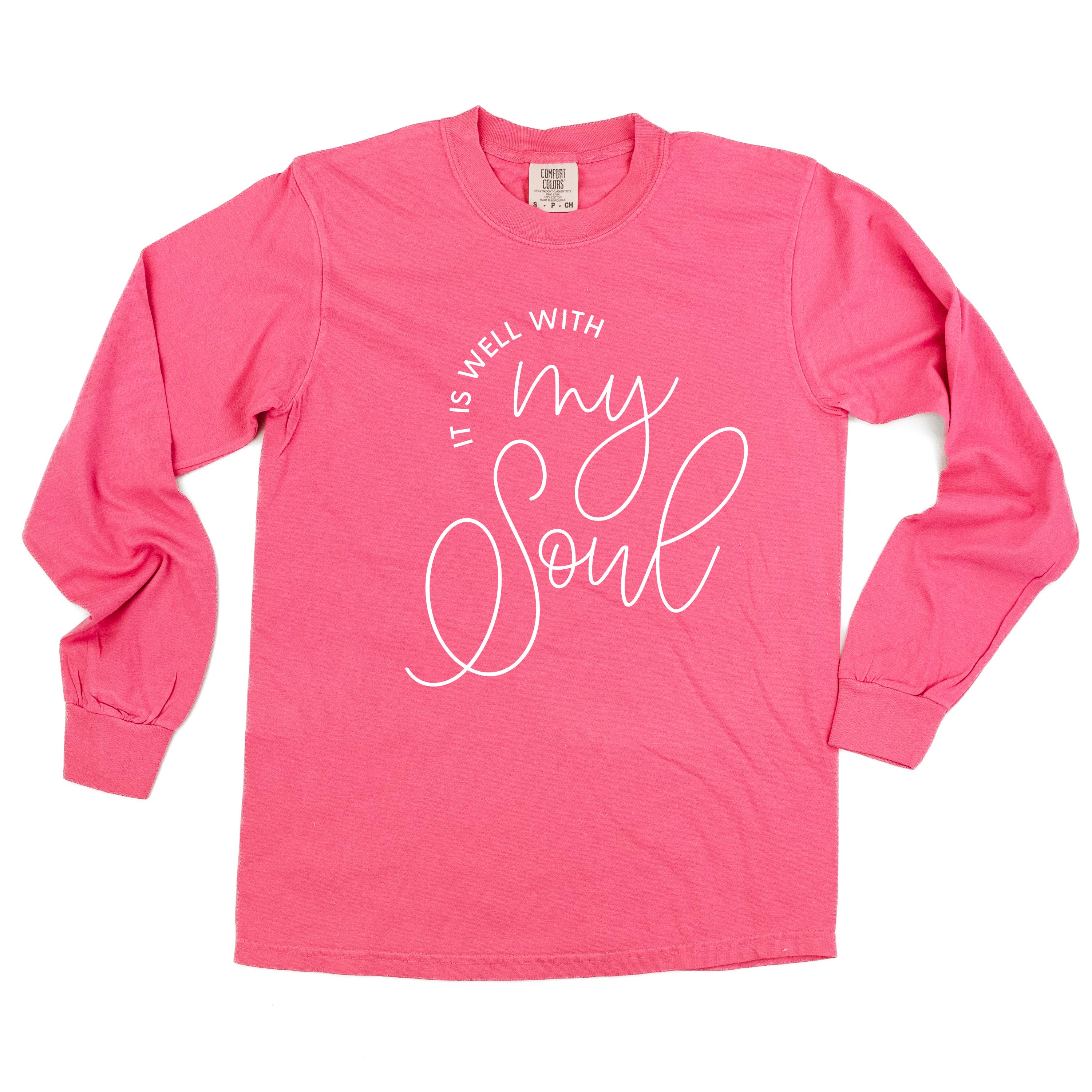 It Is Well With My Soul - LONG SLEEVE Comfort Colors Tee Little Mama Shirt Shop