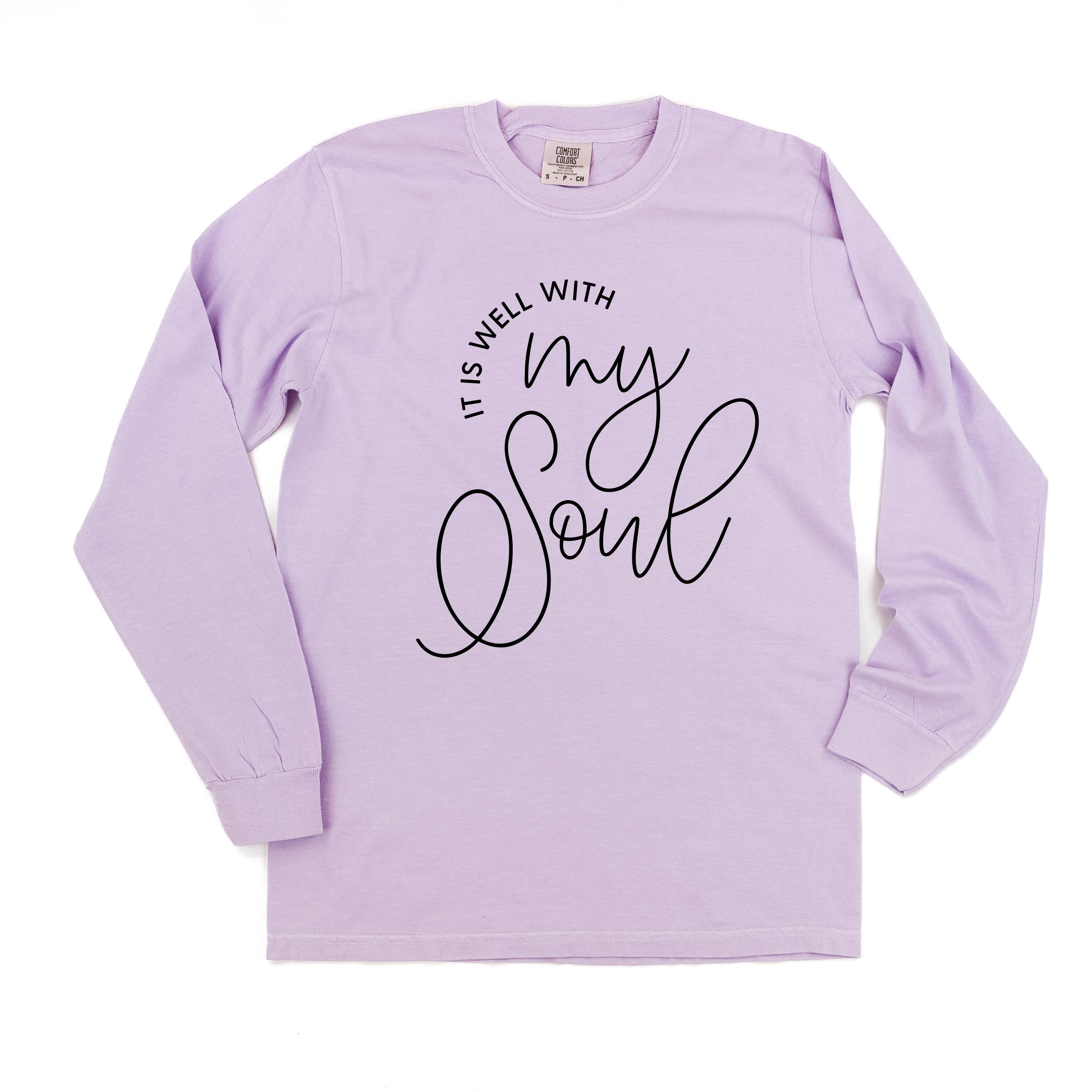 It Is Well With My Soul - LONG SLEEVE Comfort Colors Tee Little Mama Shirt Shop