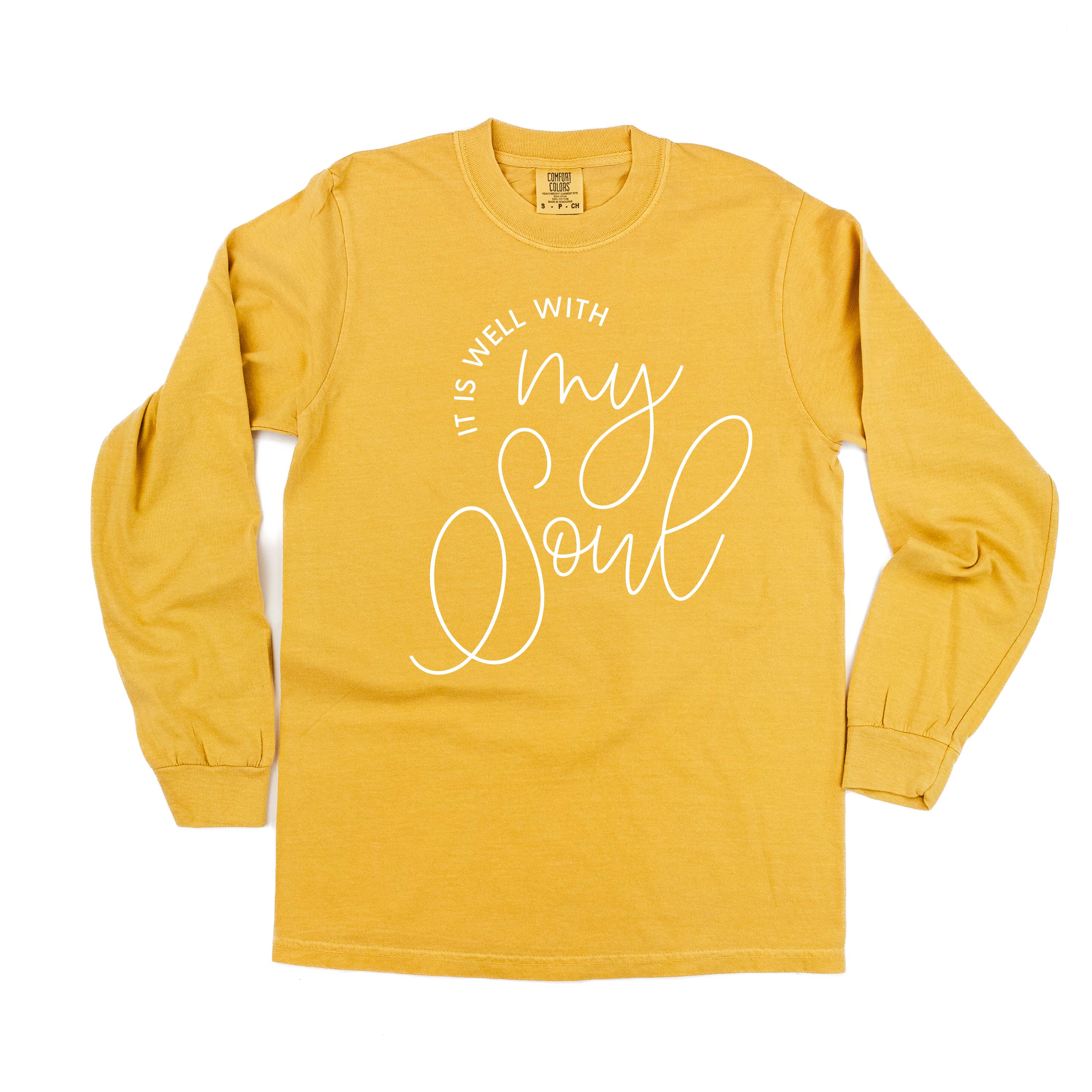 It Is Well With My Soul - LONG SLEEVE Comfort Colors Tee Little Mama Shirt Shop