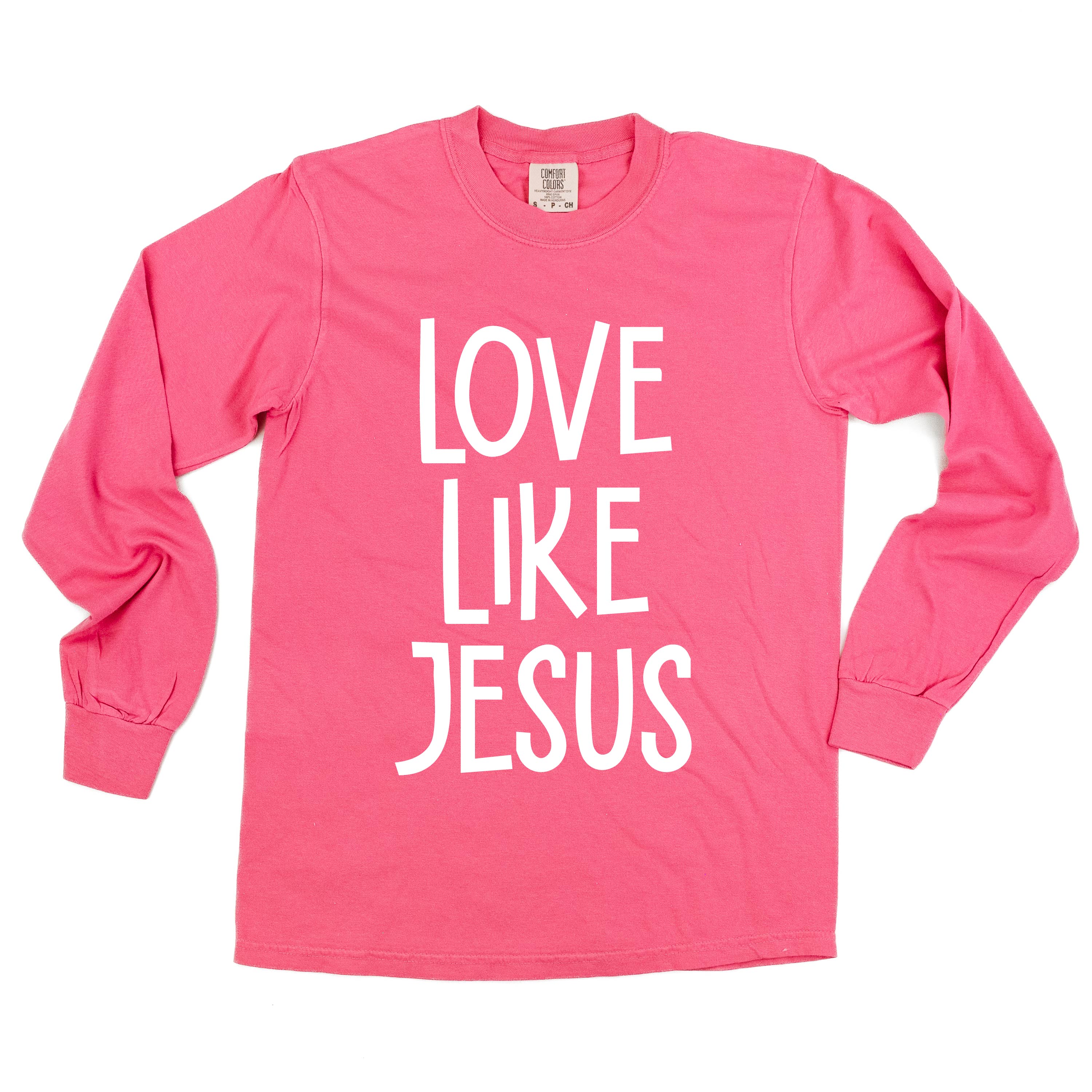 Love Like Jesus - LONG SLEEVE Comfort Colors Tee Little Mama Shirt Shop