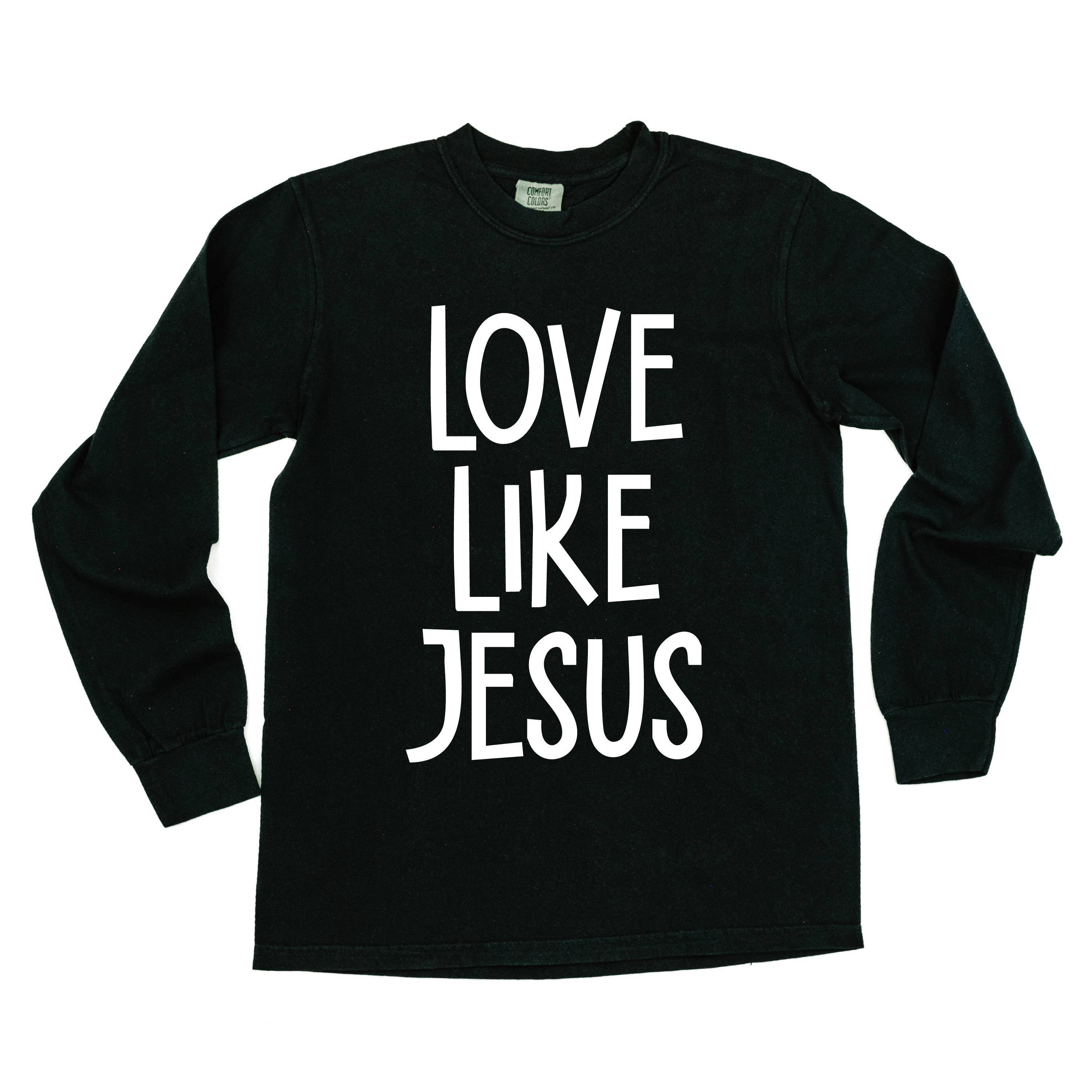 Love Like Jesus - LONG SLEEVE Comfort Colors Tee Little Mama Shirt Shop
