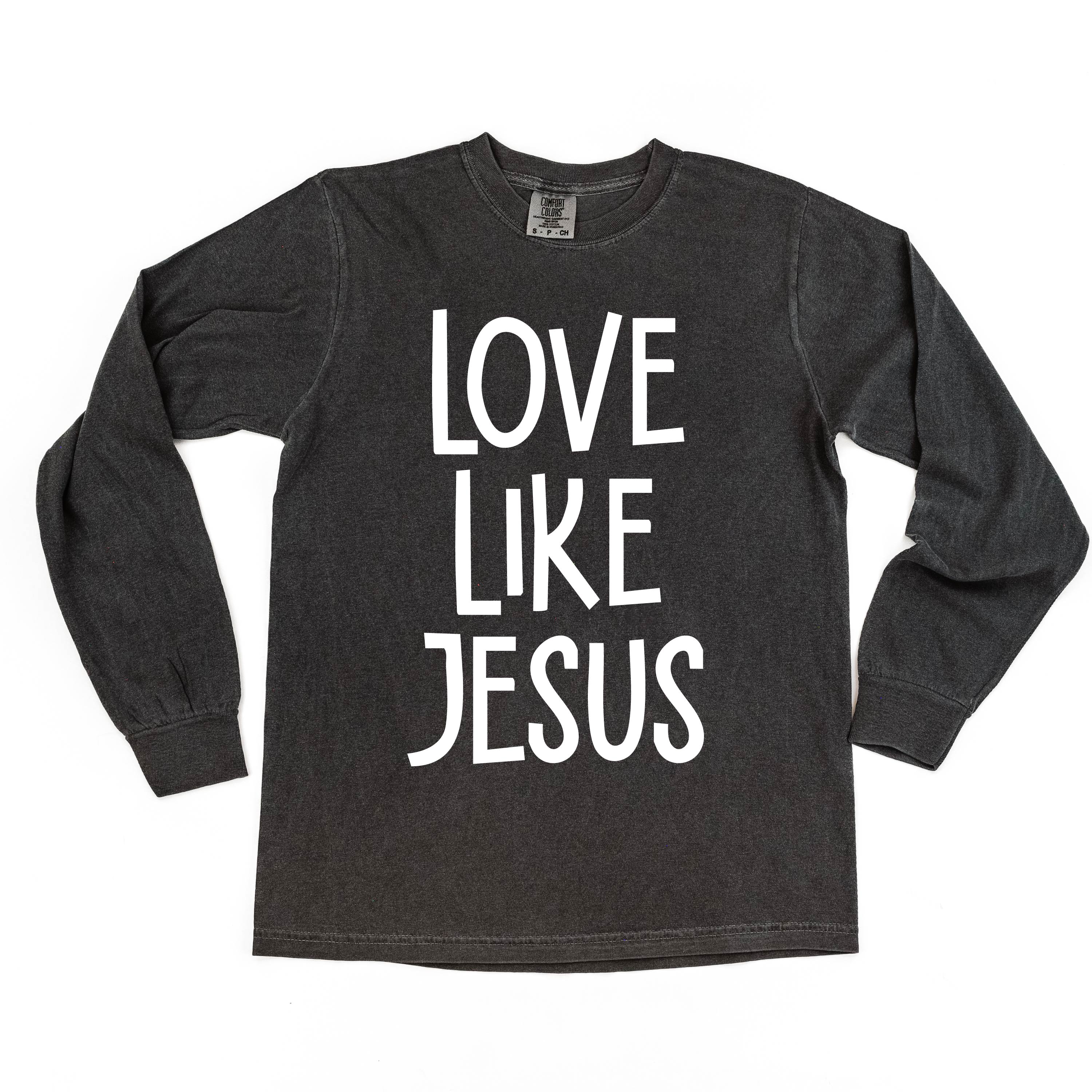 Love Like Jesus - LONG SLEEVE Comfort Colors Tee Little Mama Shirt Shop
