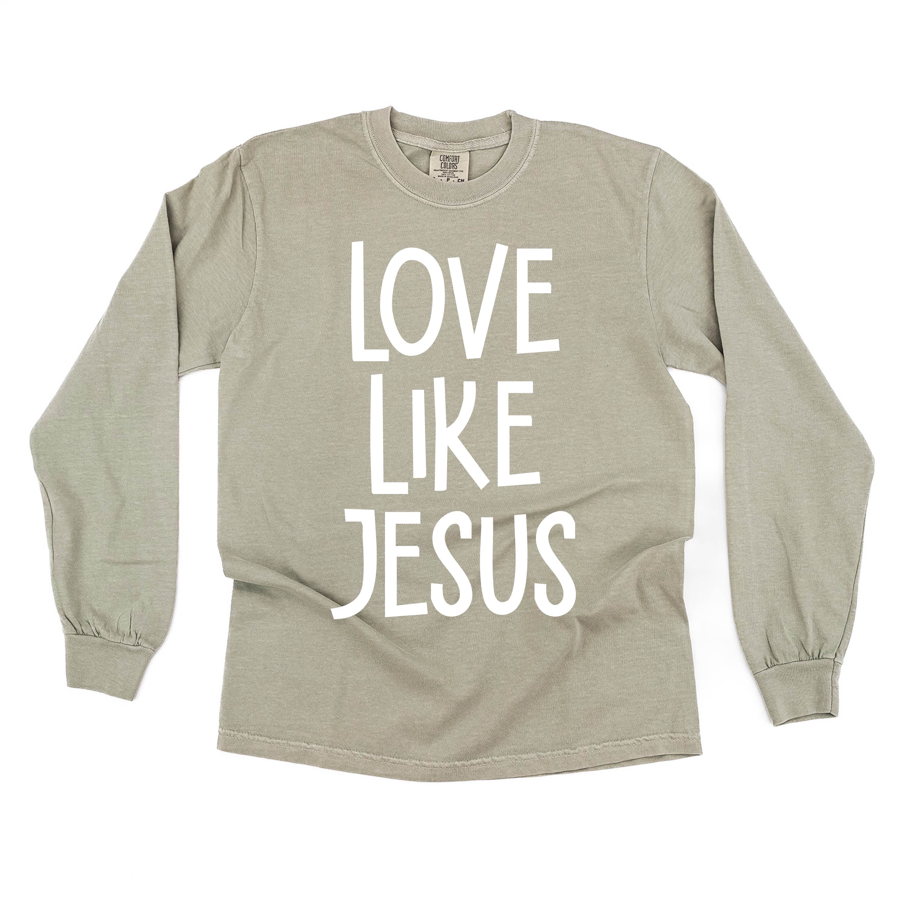 Love Like Jesus - LONG SLEEVE Comfort Colors Tee Little Mama Shirt Shop