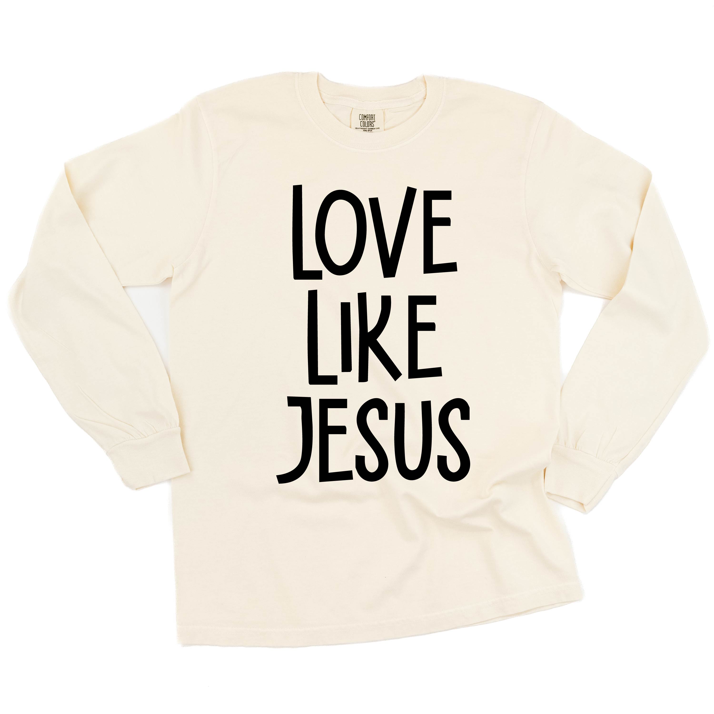 Love Like Jesus - LONG SLEEVE Comfort Colors Tee Little Mama Shirt Shop