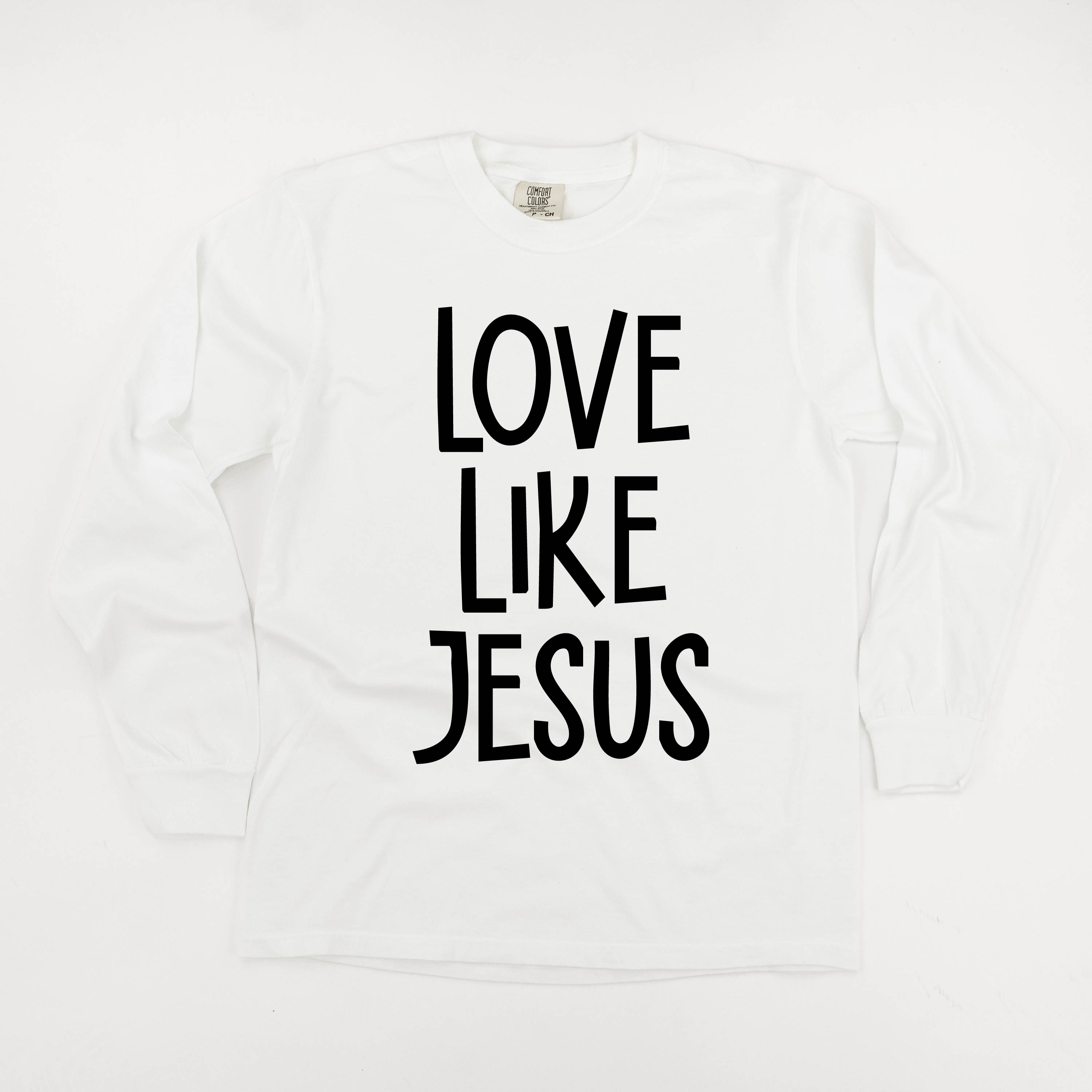 Love Like Jesus - LONG SLEEVE Comfort Colors Tee Little Mama Shirt Shop