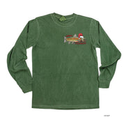 Merry Fishmas (pocket) - LONG SLEEVE Comfort Colors Tee Little Mama Shirt Shop