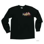 Merry Fishmas (pocket) - LONG SLEEVE Comfort Colors Tee Little Mama Shirt Shop