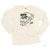 Santa Claus World Tour (f&b) - LONG SLEEVE Comfort Colors Tee Little Mama Shirt Shop