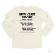 Santa Claus World Tour (f&b) - LONG SLEEVE Comfort Colors Tee Little Mama Shirt Shop