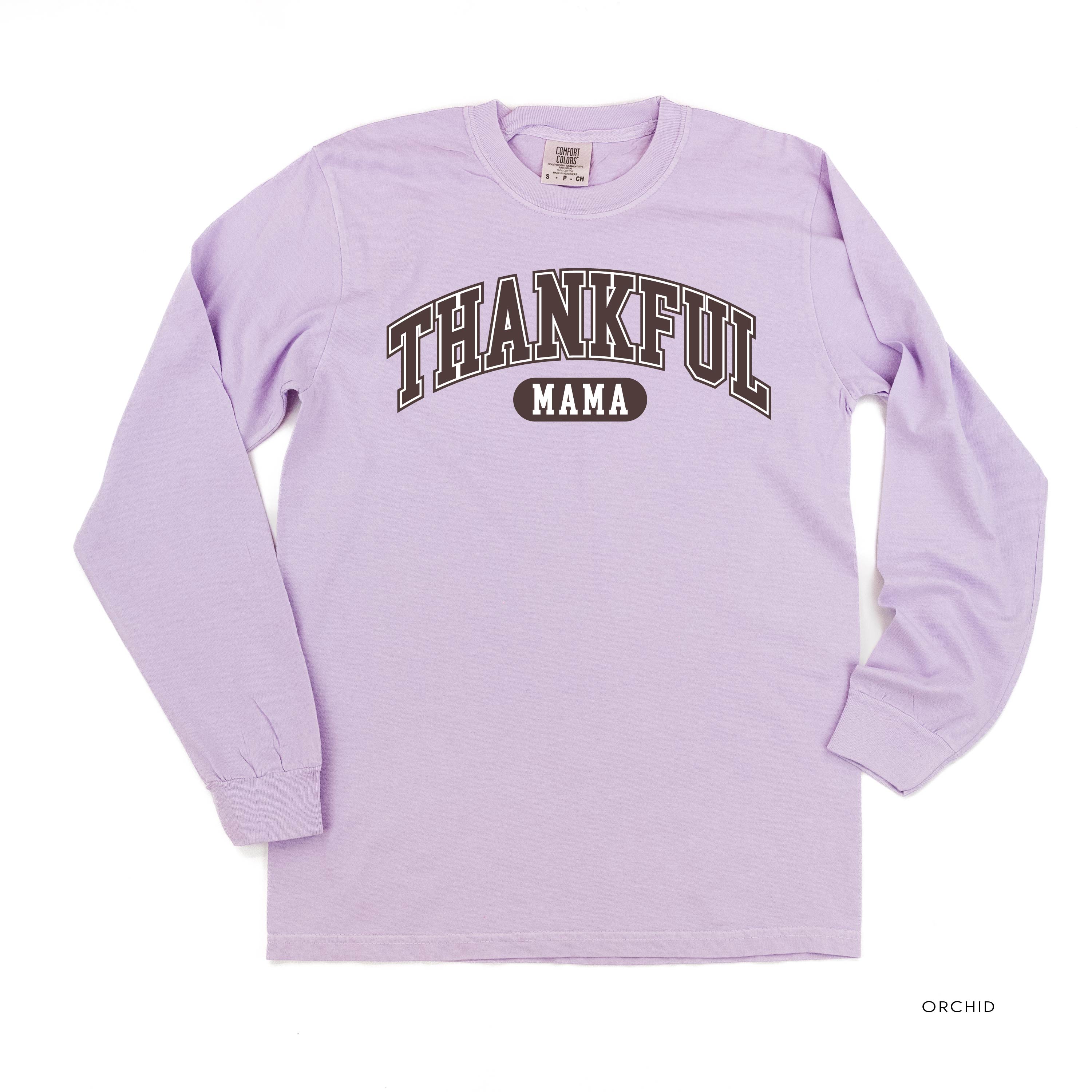 Thankful Mama - LONG SLEEVE Comfort Colors Tee Little Mama Shirt Shop