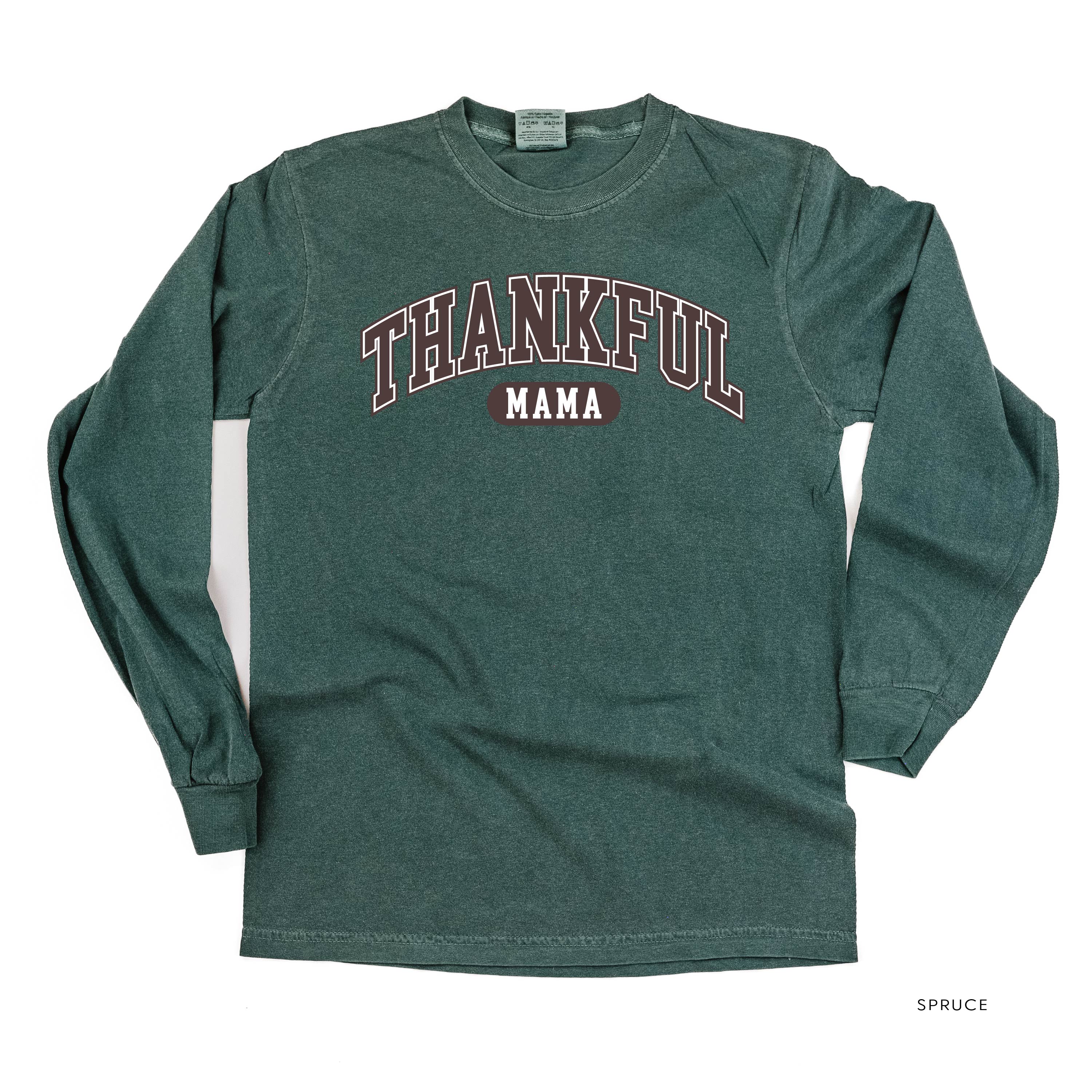 Thankful Mama - LONG SLEEVE Comfort Colors Tee Little Mama Shirt Shop
