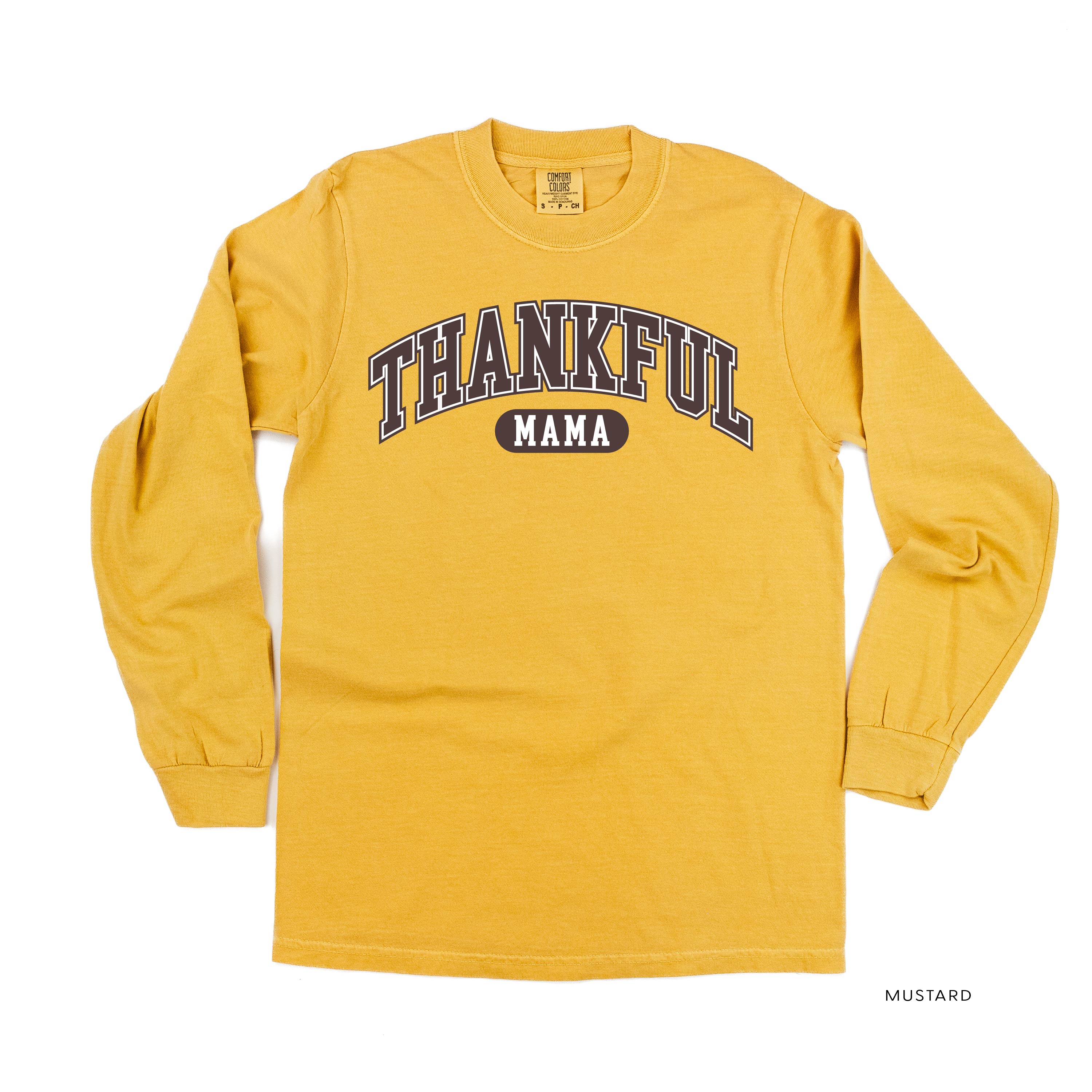 Thankful Mama - LONG SLEEVE Comfort Colors Tee Little Mama Shirt Shop