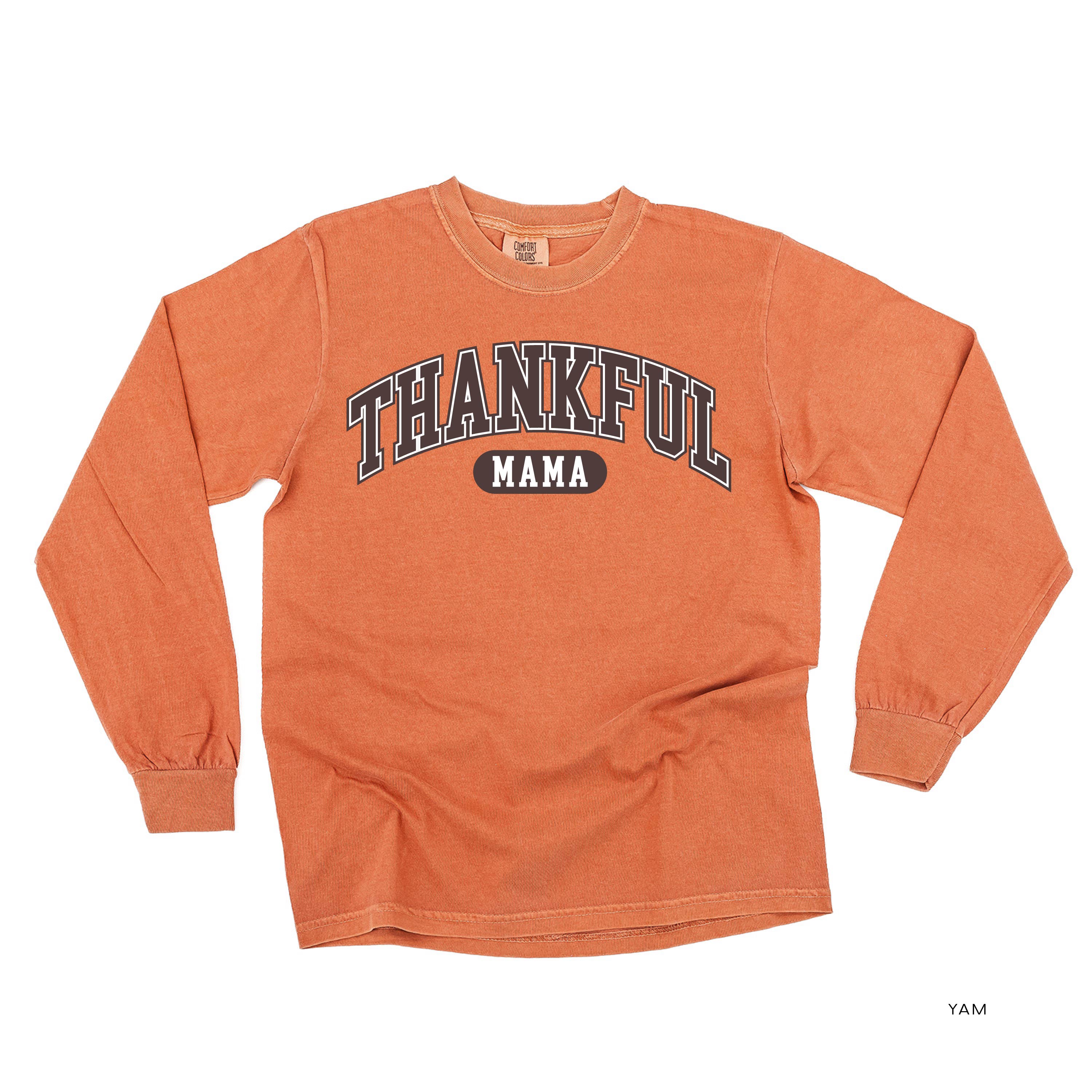 Thankful Mama - LONG SLEEVE Comfort Colors Tee Little Mama Shirt Shop