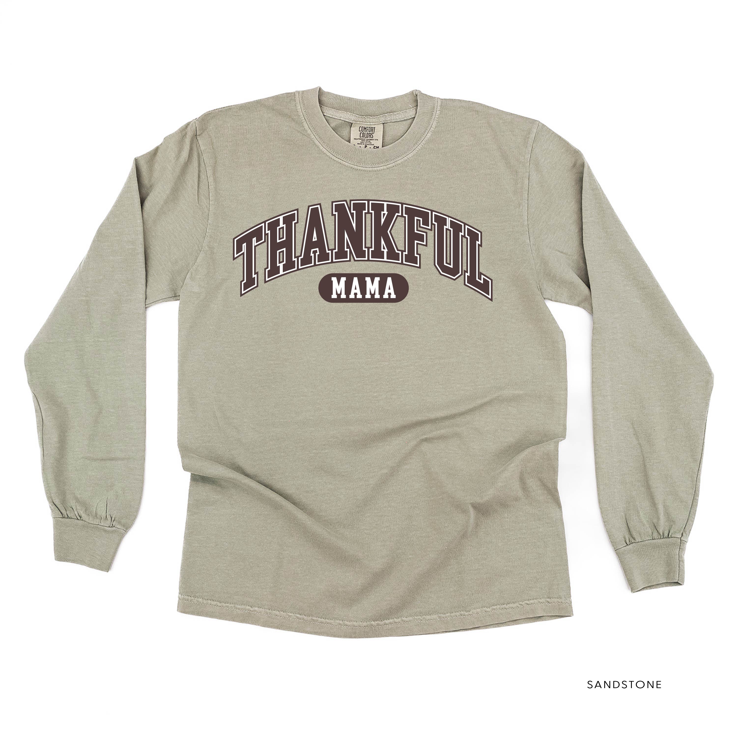 Thankful Mama - LONG SLEEVE Comfort Colors Tee Little Mama Shirt Shop