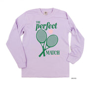 Tennis - The Perfect Match - LONG SLEEVE Comfort Colors Tee Little Mama Shirt Shop