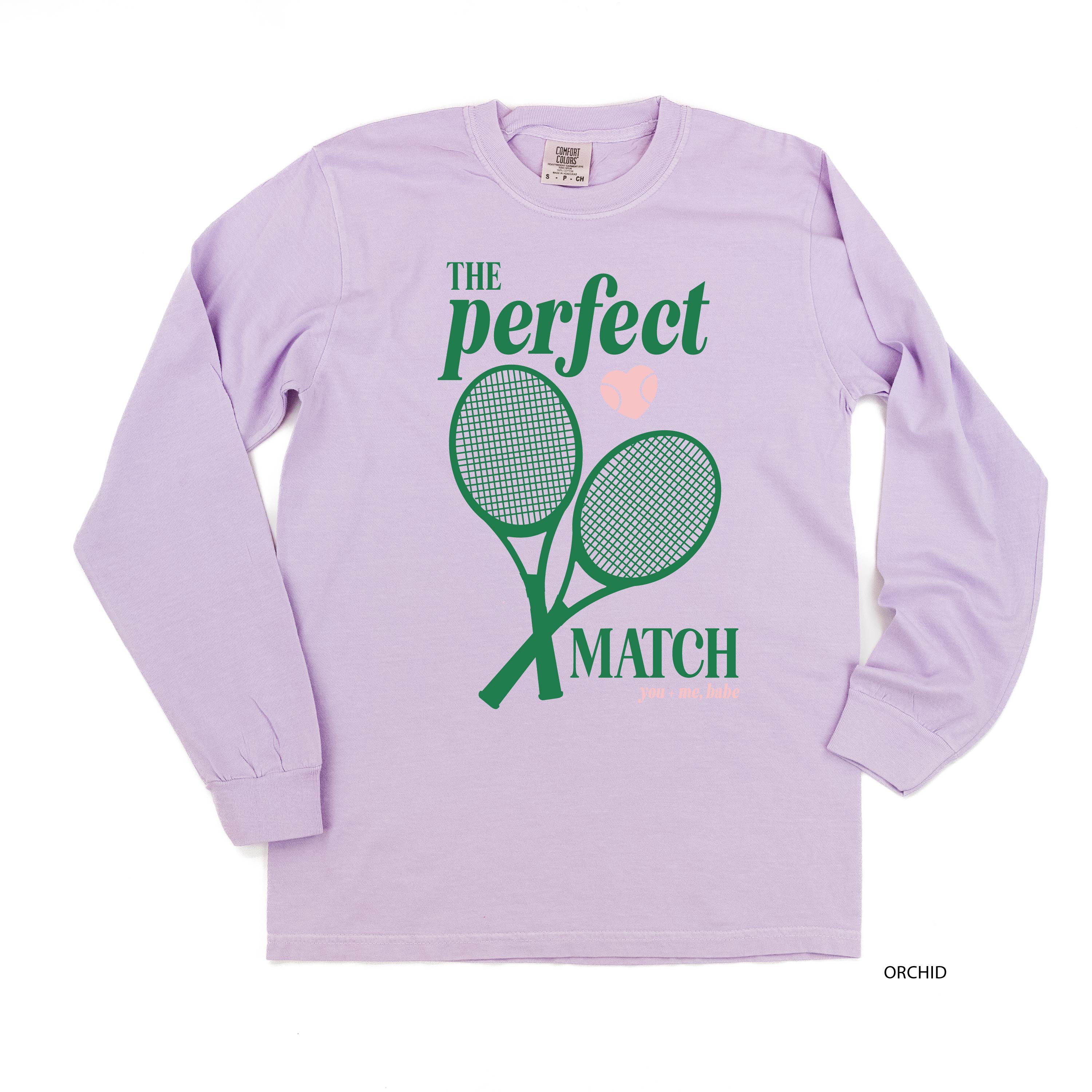 Tennis - The Perfect Match - LONG SLEEVE Comfort Colors Tee Little Mama Shirt Shop