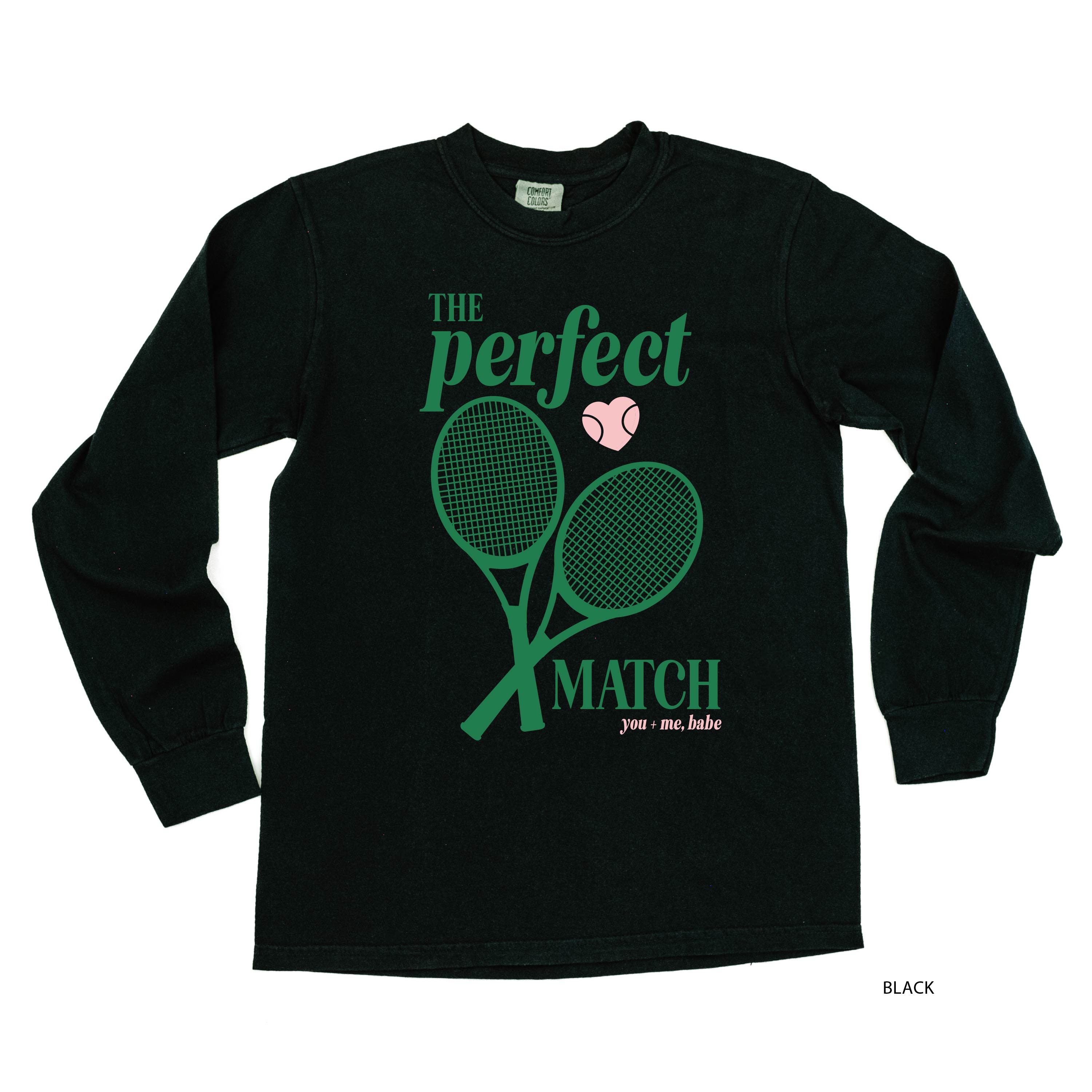 Tennis - The Perfect Match - LONG SLEEVE Comfort Colors Tee Little Mama Shirt Shop